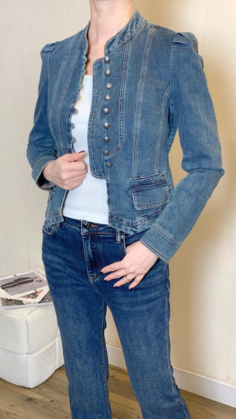 Denim well tailored fitted jacket