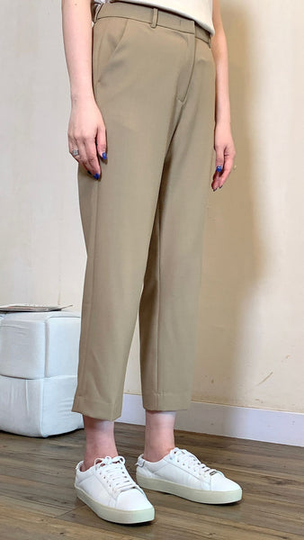 Khaki ankle silhouette ankle work pants