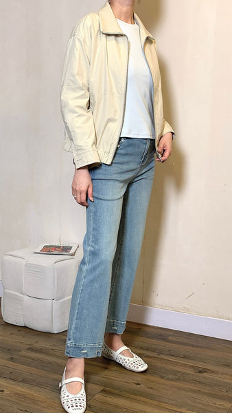 Trending khaki zipped jacket