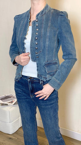 Denim cotton shaped jacket