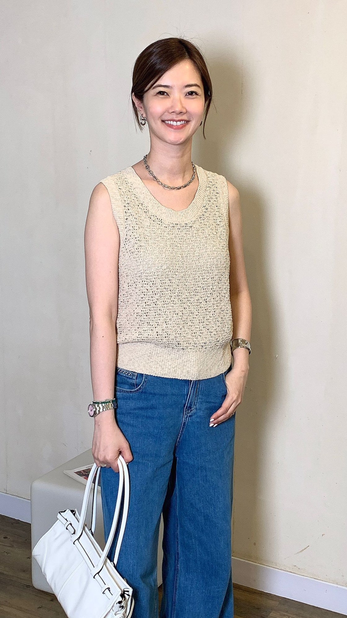 Versatile soft knitted vest