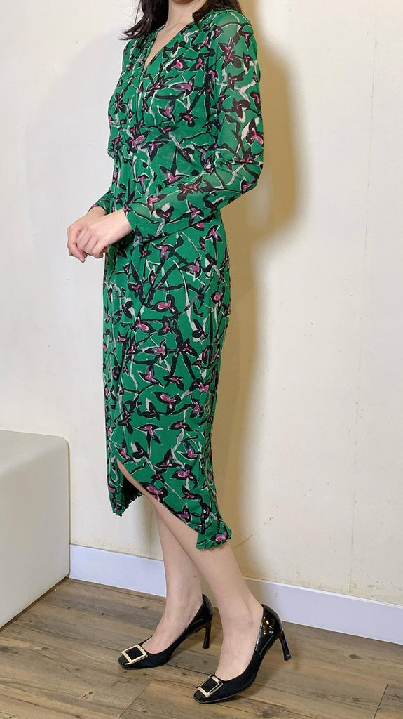 green and fuchsia dress CARLA RUIZ 50631 FUCHSIA - GREEN