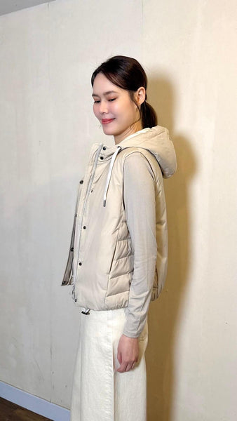 Premium ultra soft hooded gilet